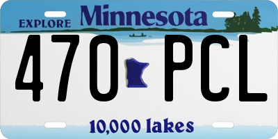 MN license plate 470PCL