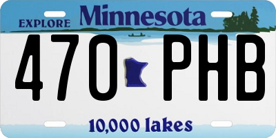 MN license plate 470PHB