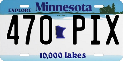 MN license plate 470PIX