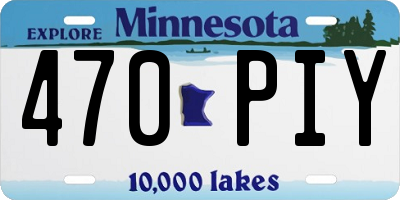 MN license plate 470PIY