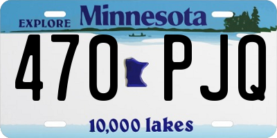 MN license plate 470PJQ