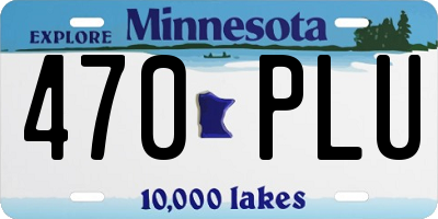 MN license plate 470PLU