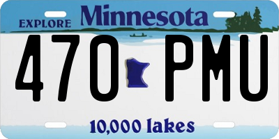 MN license plate 470PMU