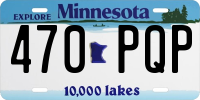 MN license plate 470PQP