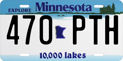 MN license plate 470PTH