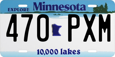 MN license plate 470PXM