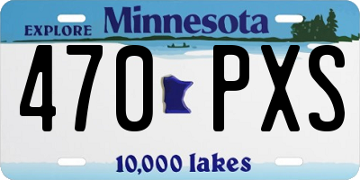 MN license plate 470PXS