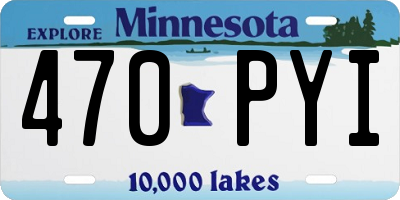 MN license plate 470PYI