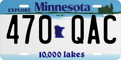 MN license plate 470QAC