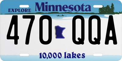 MN license plate 470QQA