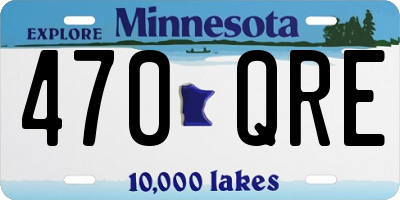 MN license plate 470QRE