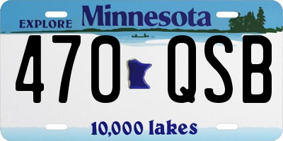 MN license plate 470QSB