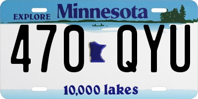 MN license plate 470QYU