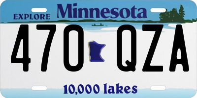 MN license plate 470QZA