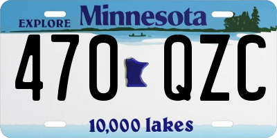 MN license plate 470QZC