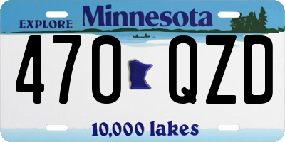 MN license plate 470QZD
