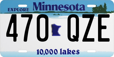 MN license plate 470QZE