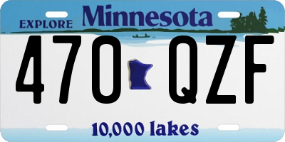 MN license plate 470QZF
