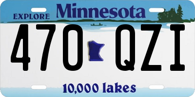 MN license plate 470QZI