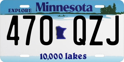 MN license plate 470QZJ