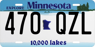 MN license plate 470QZL