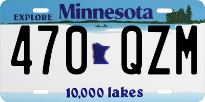 MN license plate 470QZM