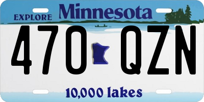 MN license plate 470QZN