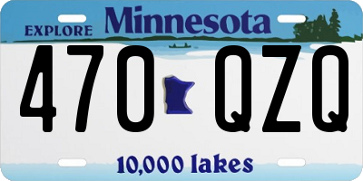 MN license plate 470QZQ
