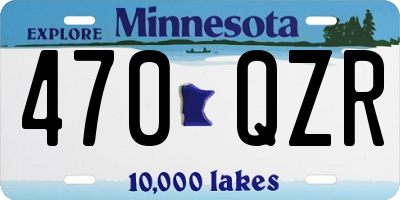 MN license plate 470QZR