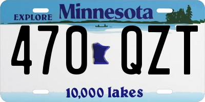 MN license plate 470QZT