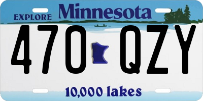 MN license plate 470QZY
