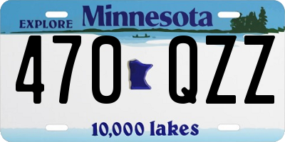 MN license plate 470QZZ