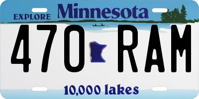 MN license plate 470RAM