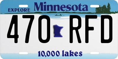 MN license plate 470RFD