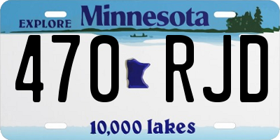 MN license plate 470RJD