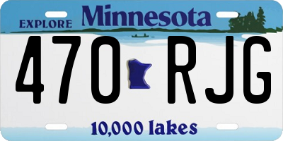 MN license plate 470RJG