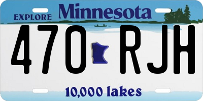 MN license plate 470RJH
