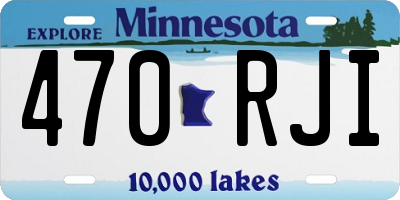 MN license plate 470RJI