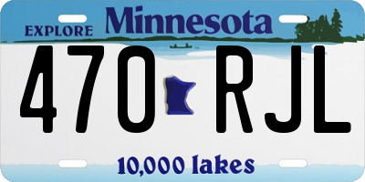 MN license plate 470RJL