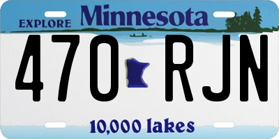 MN license plate 470RJN