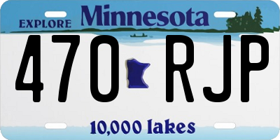 MN license plate 470RJP
