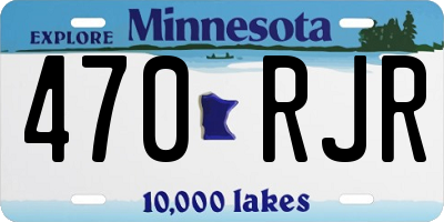 MN license plate 470RJR