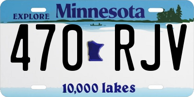 MN license plate 470RJV