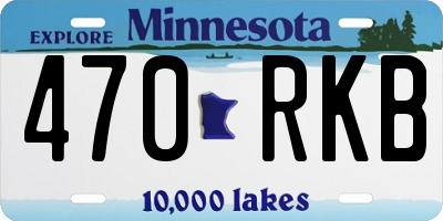 MN license plate 470RKB