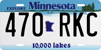 MN license plate 470RKC