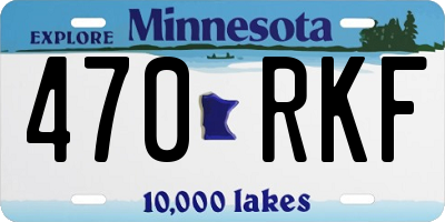 MN license plate 470RKF
