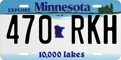 MN license plate 470RKH