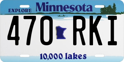 MN license plate 470RKI