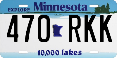MN license plate 470RKK