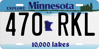 MN license plate 470RKL